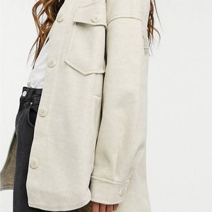Stradivarius Shacket - Ecru - L